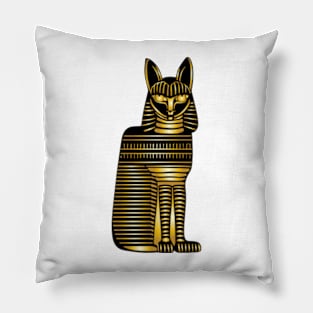 Gold Egyptian Cat Pillow