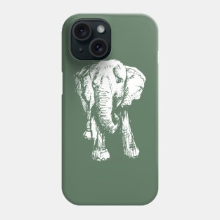 Elephant Sketch (Inverted) Phone Case