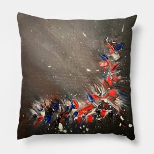 Galactic Flight acrylic abstract artwork Pillow