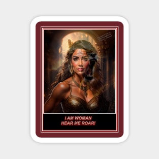 I AM WOMAN HEAR ME ROAR! Magnet