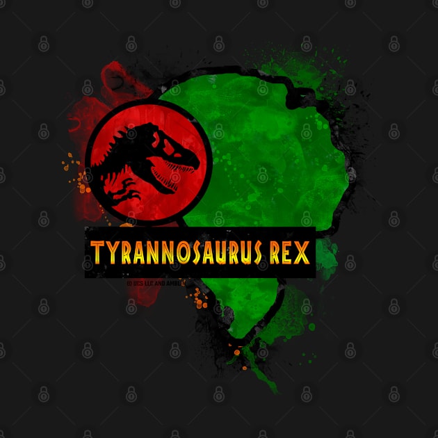 Tyrannosaurus Rex - Jurassic T rex Dino Paddock Sign by Jurassic Merch