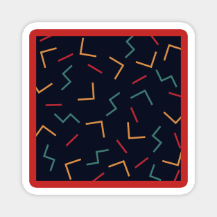 Retro Abstract 80's 90's Tetris move Design Magnet