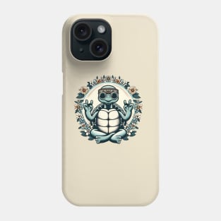 Hippie Meditating Turtle Phone Case