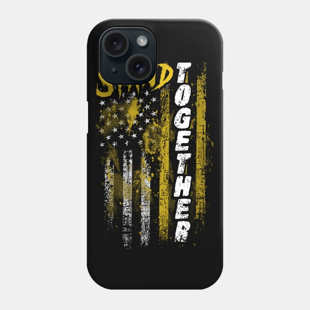 Liver Disease Awareness Stand Together Flag Phone Case by KHANH HUYEN