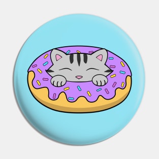 Yummu Purple Donut Cat Pin