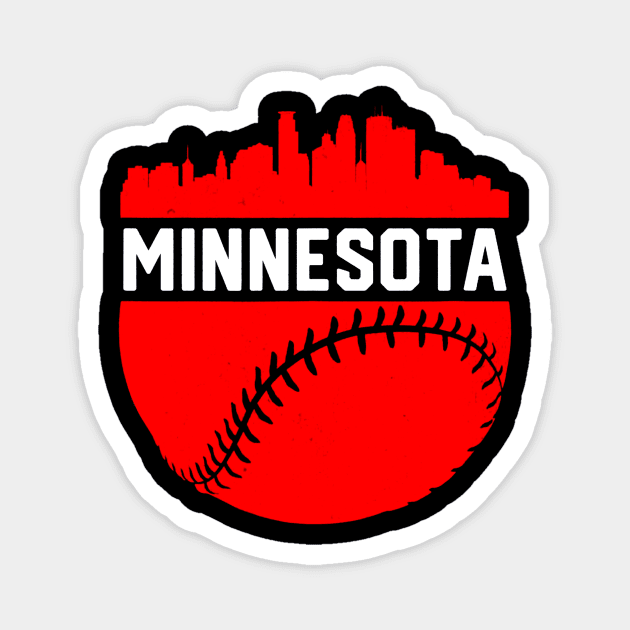 Downtown MPLS STP Minnesota Skyline Baseball Magnet by Vigo
