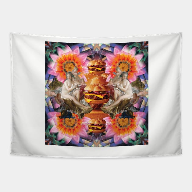 Burger Goddesses Tapestry by STORMYMADE