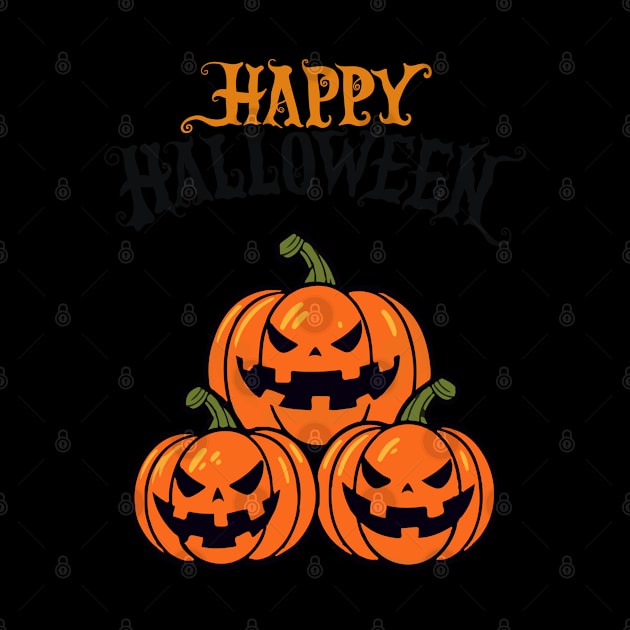 Happy Halloween Pumpkin by Creativity Apparel