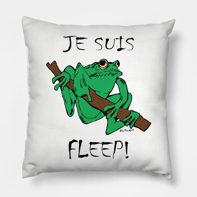 Je Suis Fleep! Pillow by RockettGraph1cs