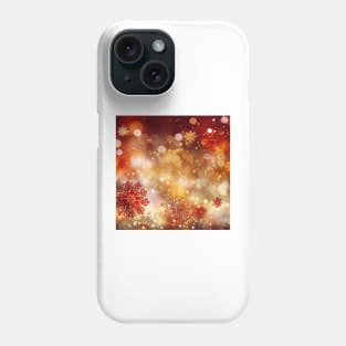 Christmas red snowflakes Phone Case