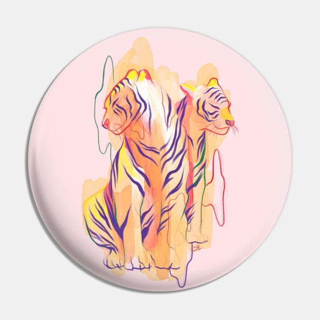 Tiger Study Pin by sblarts