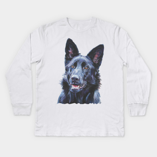 German Shepherd Fine Art Painting German Shepherd Kids Long Sleeve T Shirt Teepublic