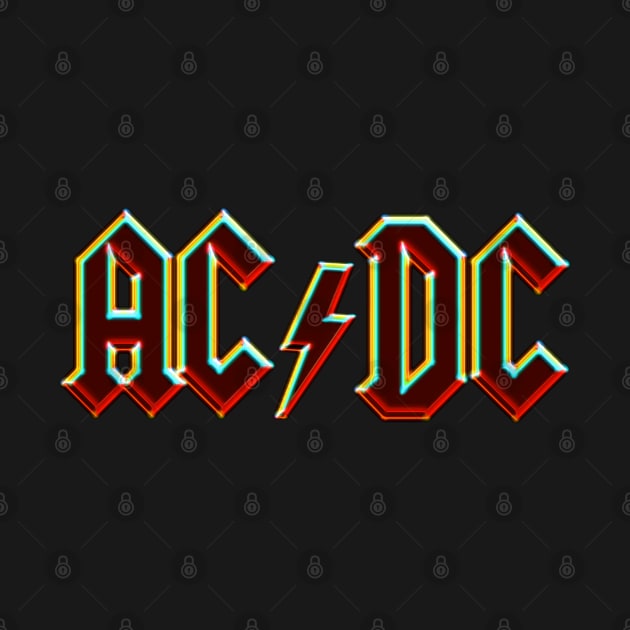 ACDC Retro Glowing Neon by Mr.FansArt