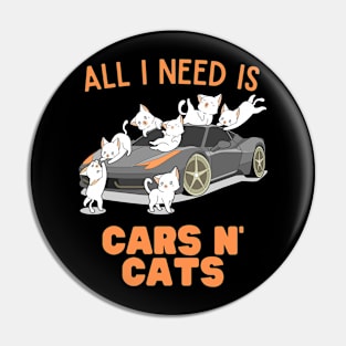 Cars n Cats Pin