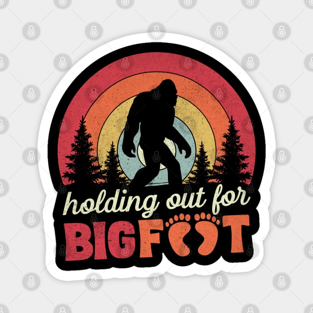 Holding Out For Bigfoot Valentine's Day Sasquatch Gift Magnet by The WYLD Tribe
