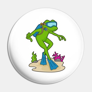 Frog Diver Swimming fins Pin