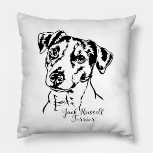 Funny Jack Russell Terrier dog portrait gift Pillow