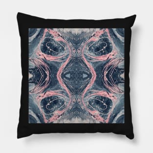 Fluid painting snake lair kaleidoscope dark Pillow