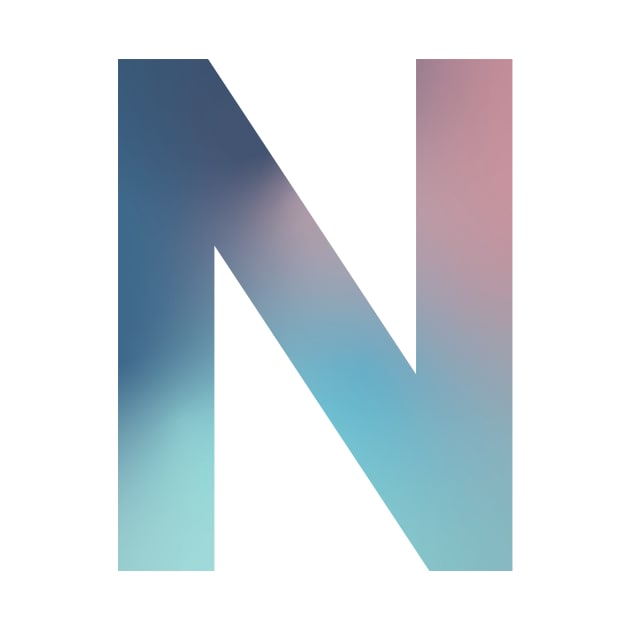 Gradient Letter N Initial Alphabet by murialbezanson