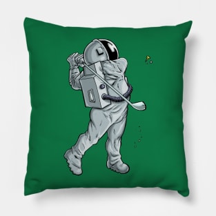 Golfing Astronaut Pillow