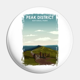 Peak District National Park Travel Poster Pin