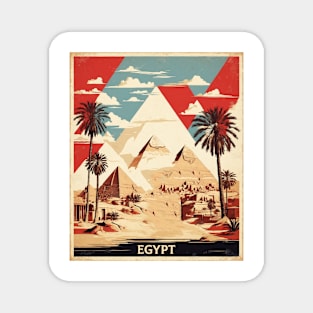 Egypt Pyramids of Giza Vintage Poster Tourism Magnet