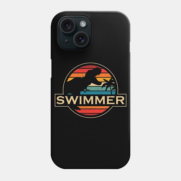 Swimmer Dinosaur Phone Case by SusanFields