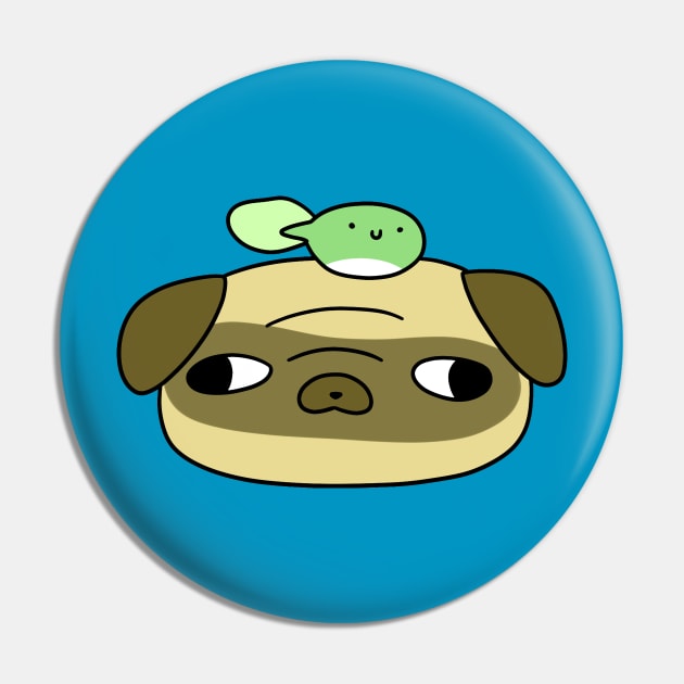 Pug Face and Tadpole Pin by saradaboru