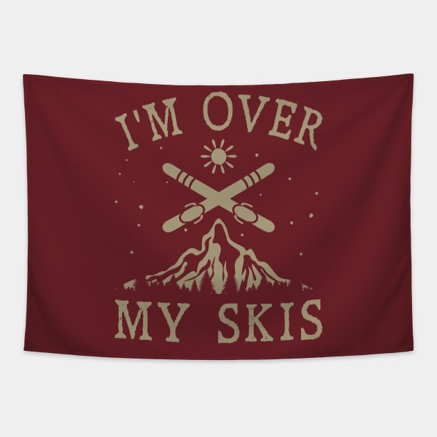 I'm Over My Skis Tapestry by Blended Designs