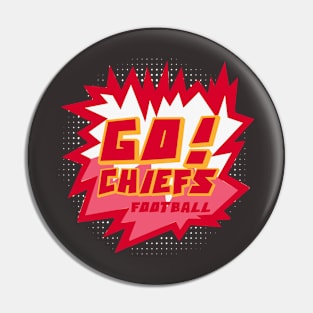 Go Chiefs Football Pin