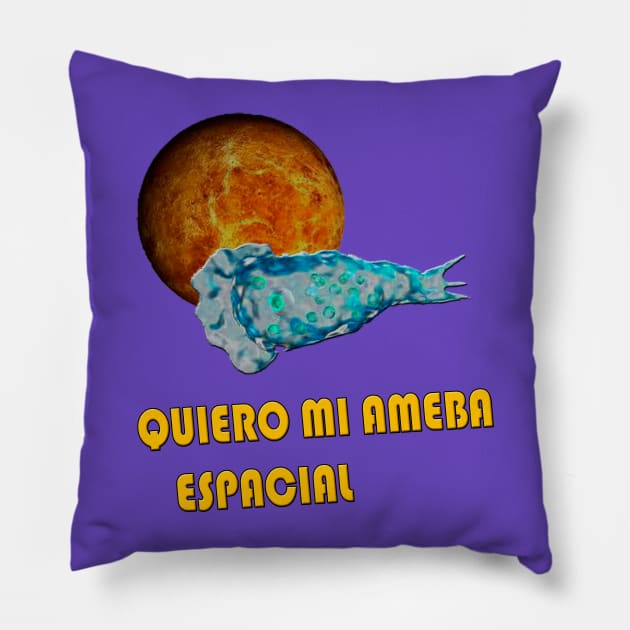 Quiero mi Ameba Espacial Pillow by gengisar