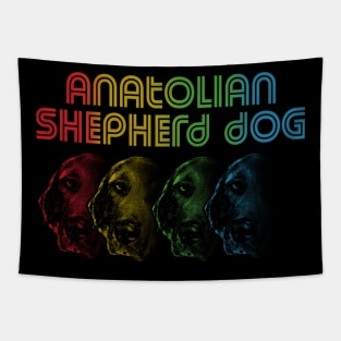 Cool Retro Groovy Anatolian Shepherd Dog Tapestry