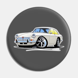 MGB GT White Pin