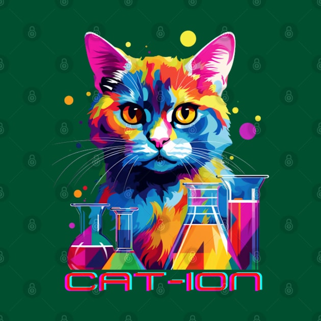 Chemist cat wpap, cation, chemistry, laboratory, kitty in lab by Pattyld