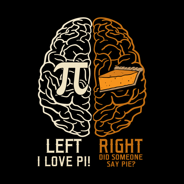 Left vs. Right Brain Pie Pi Day by Dunnhlpp