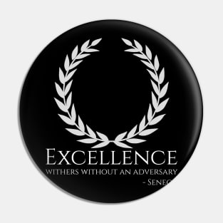 Ancient Roman Stoic Philosophy Seneca Quote On Excellence Pin