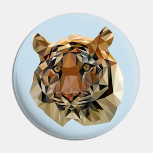 Polygonal tiger head Pin