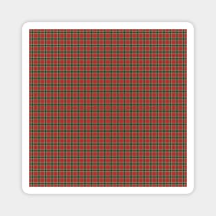 Christmas Red and Dark Green Tartan with Double White Lines Magnet