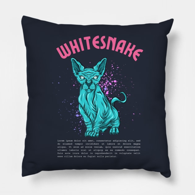 whitesnake Pillow by Oks Storee