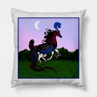 Festive Harlequine Horse Pillow