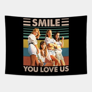 Vintage Smile, You Love Us Movie Look Fan Design Tapestry