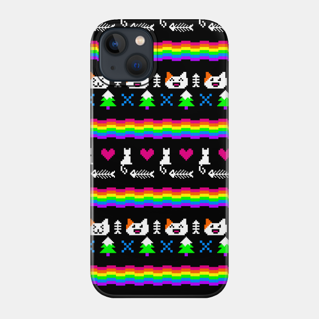 rainbow cat - Cat Lover Gifts - Phone Case