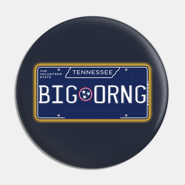 TN License Plate- BIG ORNG Pin by AR100AR