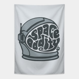 Space Oddity Astronaut Helmet Word Art Tapestry