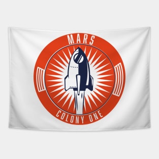 Mars Colony One logo Tapestry