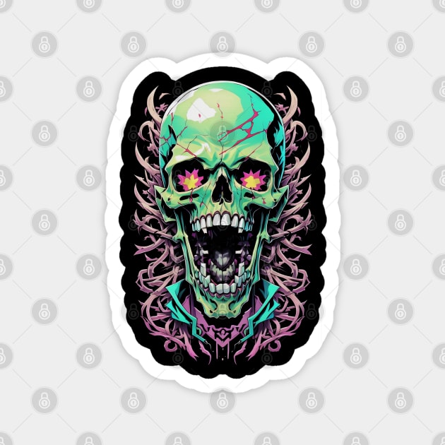 Skull Illustration Magnet by DeathAnarchy