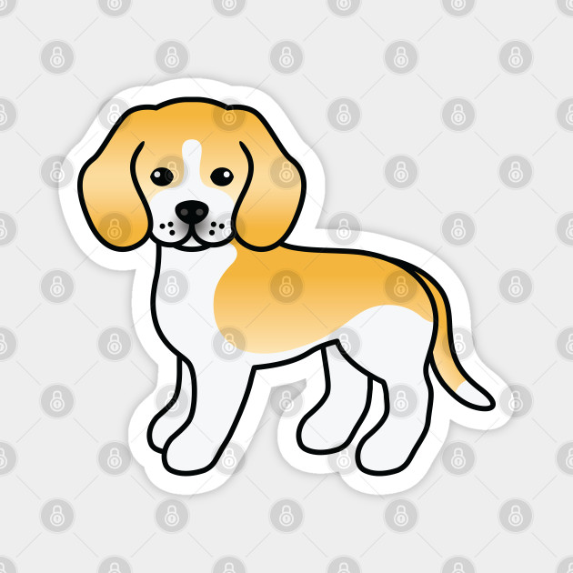 Lemon And White Beagle Dog Cute Cartoon Illustration Beagle