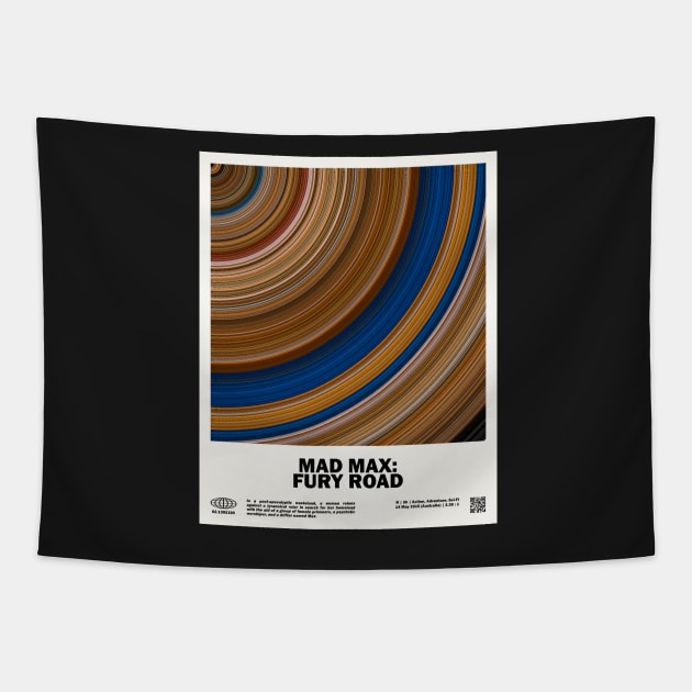 minimal_Mad Max: Fury Road Abstract Circular Movie Tapestry by silver-light