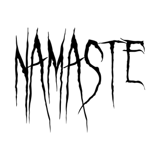 Black Metal Script Namaste T-Shirt