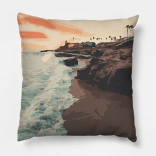 City and the Beach I Travel Pillow